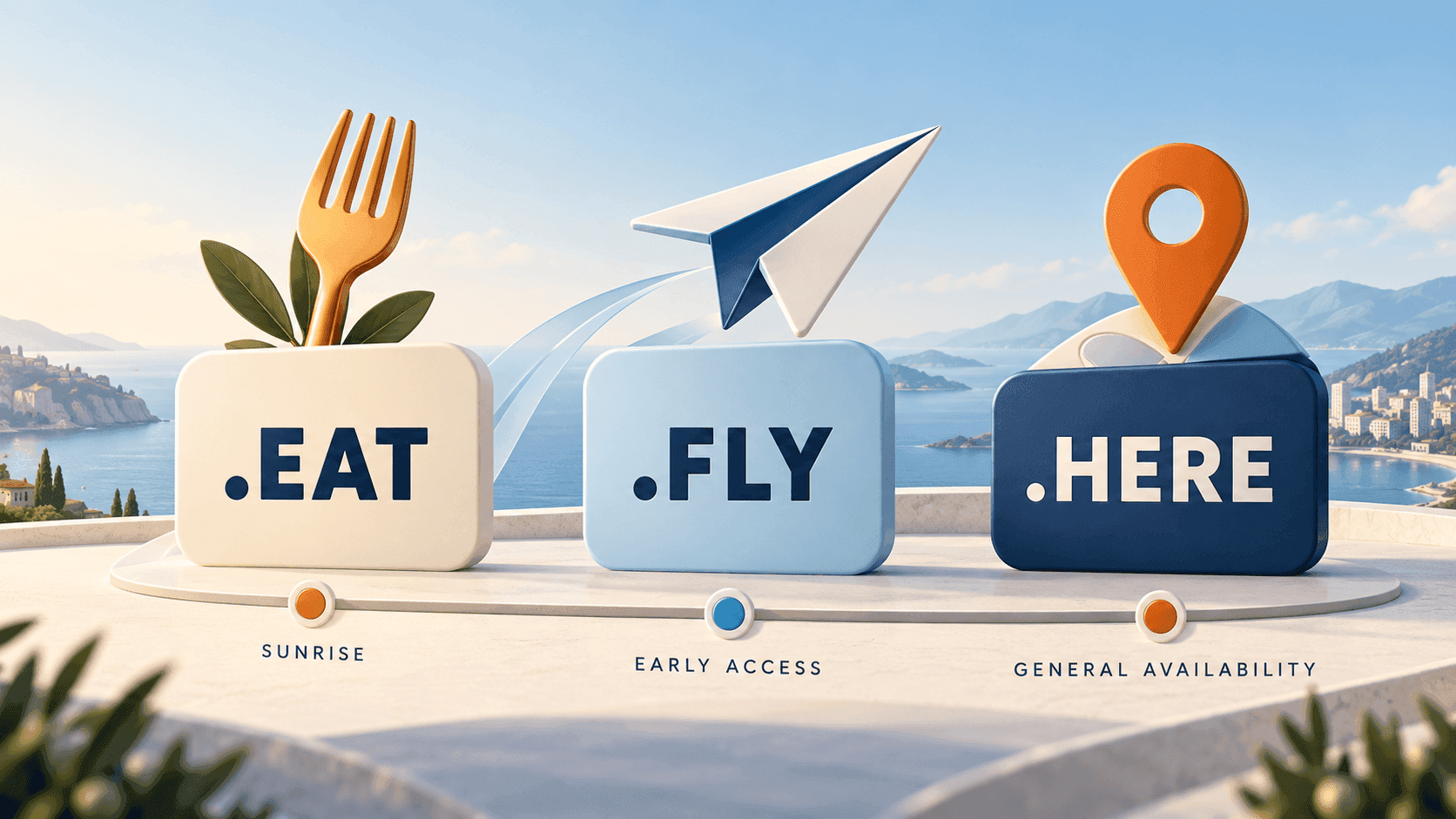 Google Registry’s .EAT, .FLY and .HERE: Launch Dates to Know