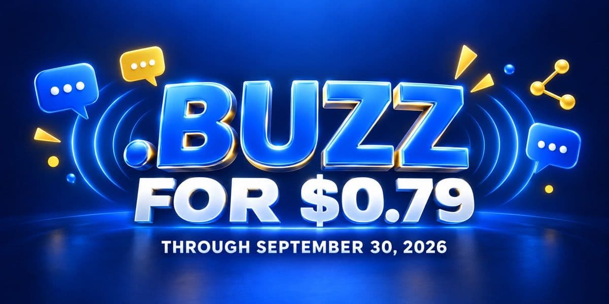 Build a Name People Will Talk About — .BUZZ for $0.79