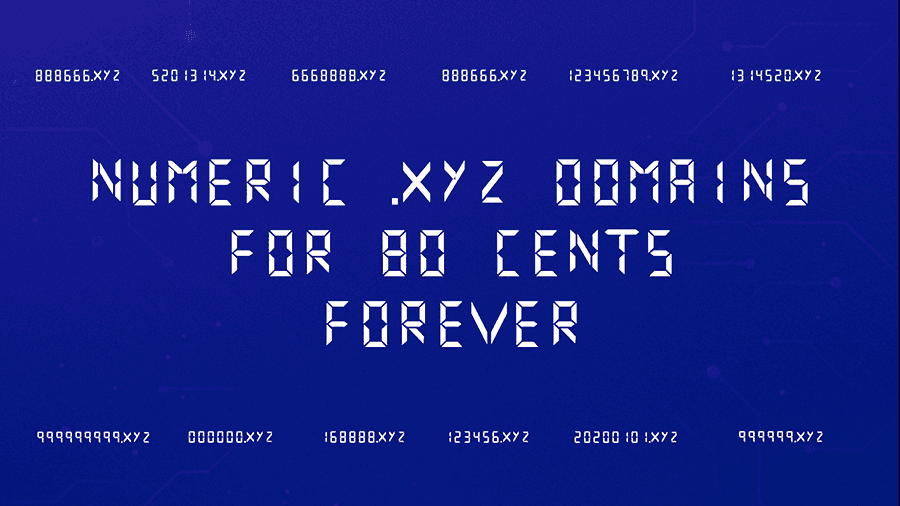 Unlock the Power of Numeric .XYZ Domains — Just $0.80/yr (Forever!)